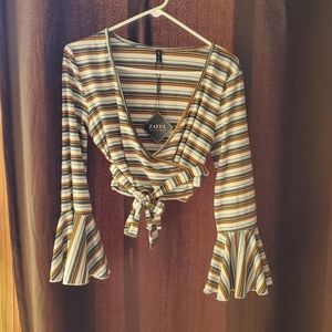 Zaful striped crop top